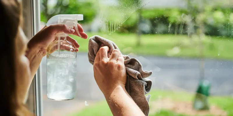 Cleaning windows two or three times a year will maintain a clean and professional appearance.